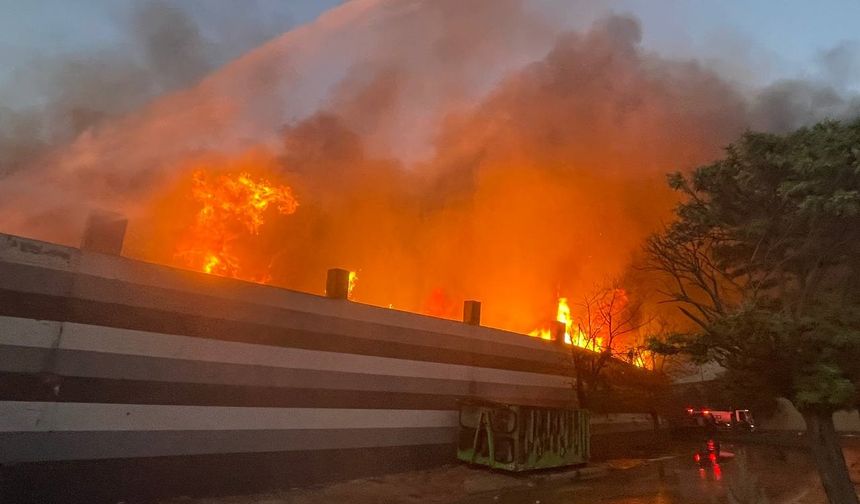 Gaziantep'te geri dönüşüm fabrikasında yangın (2)
