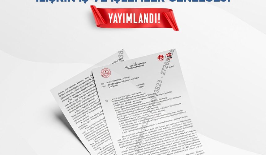 MEB'den 2025-2026 eğitim ve öğretim yılına ilişkin genelge