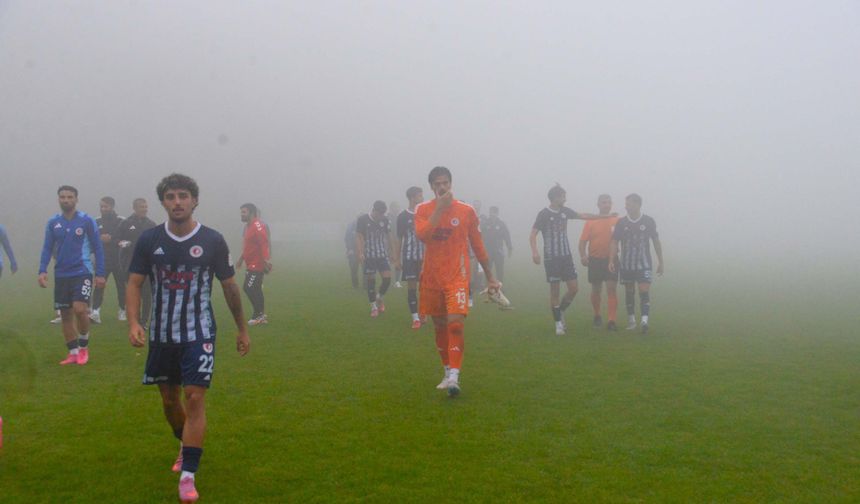 Muğlaspor-Fethiyespor maçına sis engeli