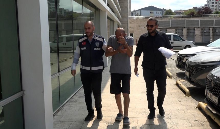 Samsun- Hırsızlık için el feneriyle girdiği inşaatta suçüstü yakalandı /Video eklendi