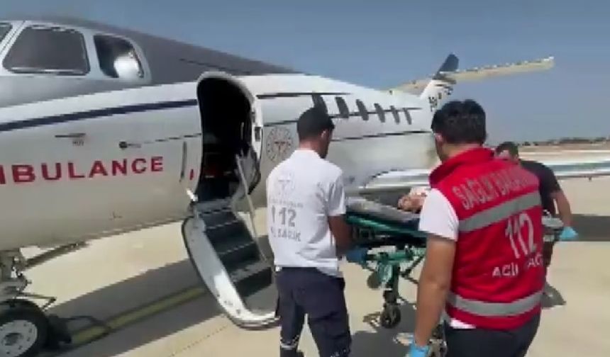 Serebral Palsi hastası Havva, ambulans uçakla Ankara'ya sevk edildi