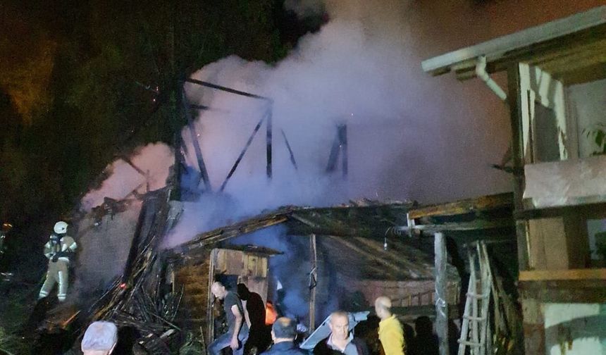 Bursa'nın İnegöl ilçesinde samanlık yangını