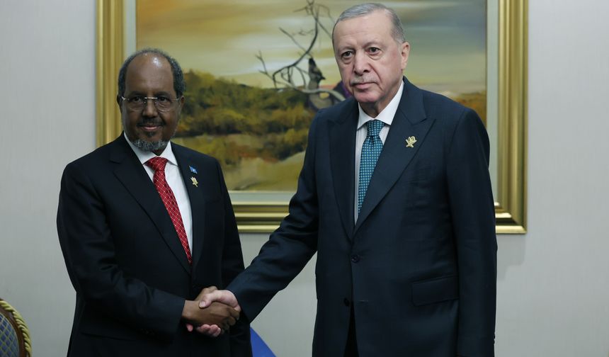 Cumhurbaşkanı Erdoğan, Somali Cumhurbaşkanı Mahmud ile bir araya geldi