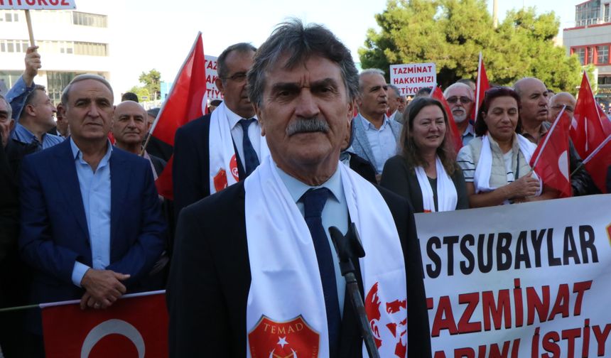 Emekli astsubaylar özlük hakları için yürüdü