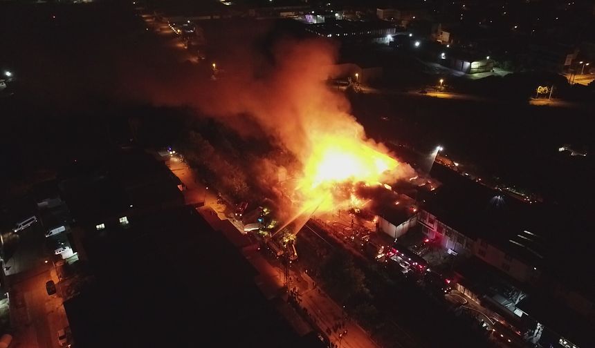 Samsun'da kereste fabrikasında yangın / Ek Fotoğraflar