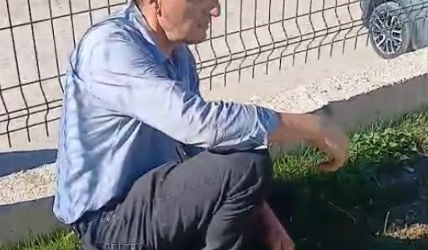 Sivas'ta otomobil alev aldı; sürücü yaralandı