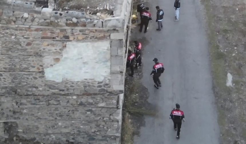 Erzurum'da metruk binalarda dron destekli arama