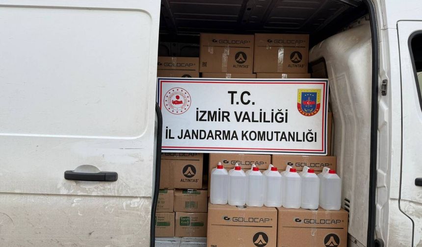 İzmir'de 1 ton etil alkol ele geçirildi