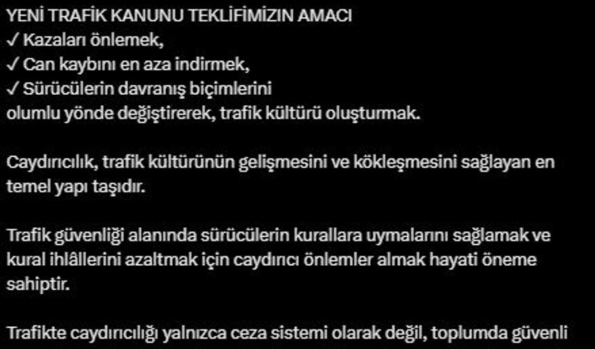 Bakan Yerlikaya: Trafik kültürünü hep beraber oluşturmalıyız