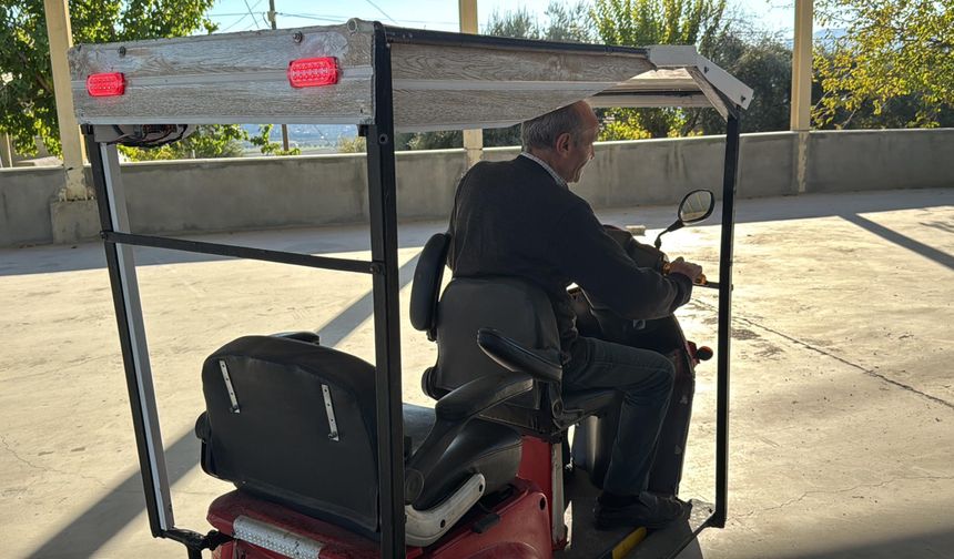 Emekli işçiden güneş enerjili bisiklet, el yapımı kompresör