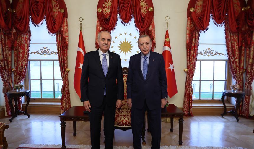 İstanbul - Cumhurbaşkanı Erdoğan, TBMM Başkanı Kurtulmuş'u kabul etti