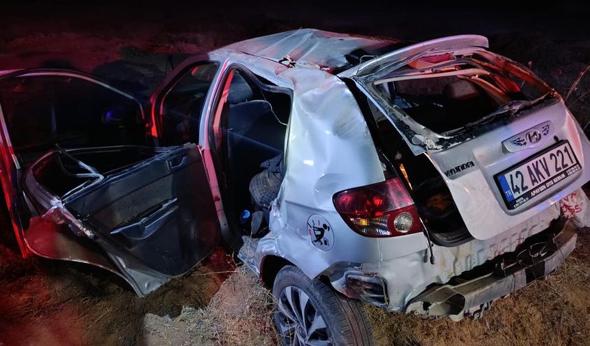 Kontrolden çıkan otomobil şarampole devrildi: 1 ölü, 3 yaralı