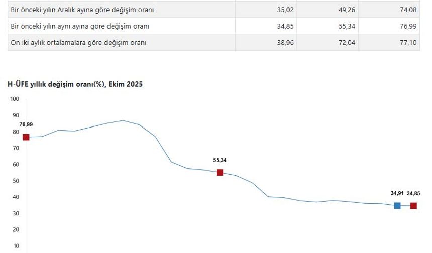 TÜİK: Hizmet üretici fiyatları ekimde arttı