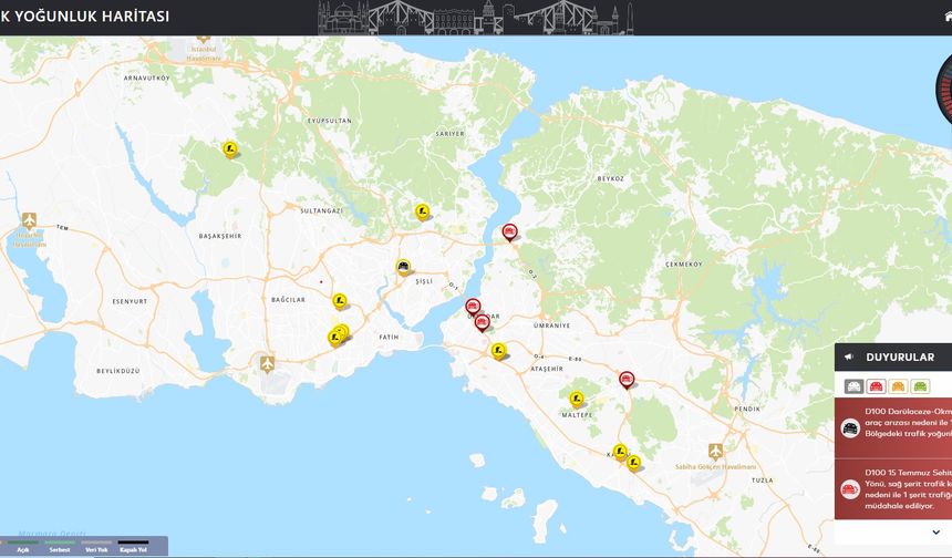 İstanbul - İstanbul'da trafik yoğunluğu yüzde 81'e ulaştı