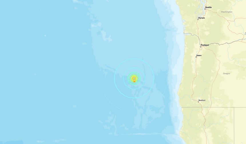ABD'nin Oregon eyaleti açıklarında 6 büyüklüğünde deprem