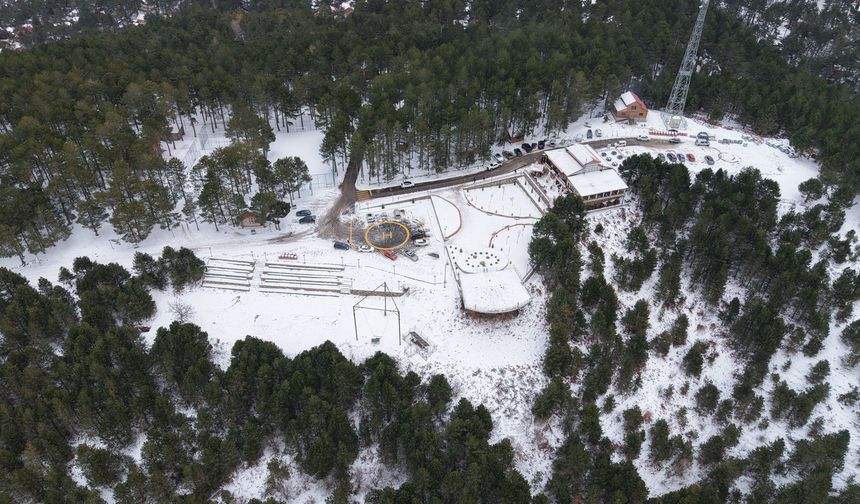Amanos Dağları'ndaki kar manzarası dronla görüntülendi