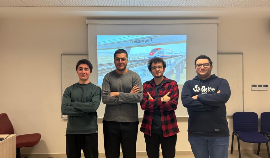 Hacettepeli öğrencilerden, hareket halindeki treni şarj eden sistem tasarımı