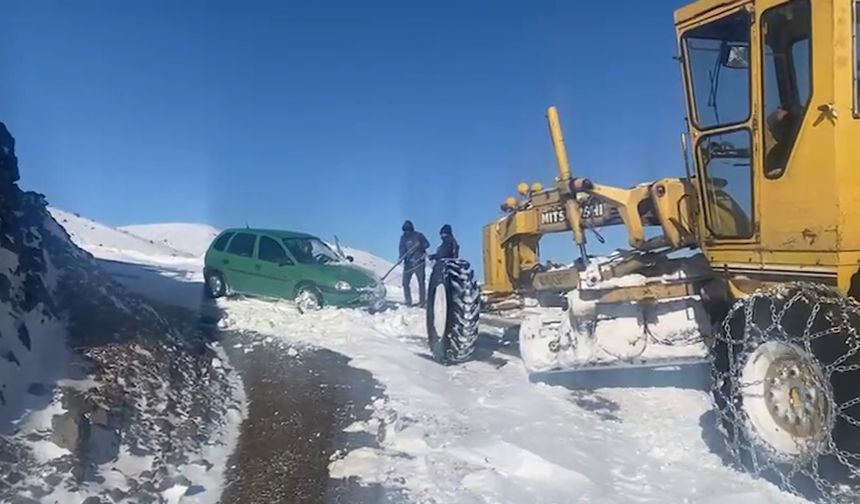 Malatya'da karda mahsur kalanlar kurtarıldı