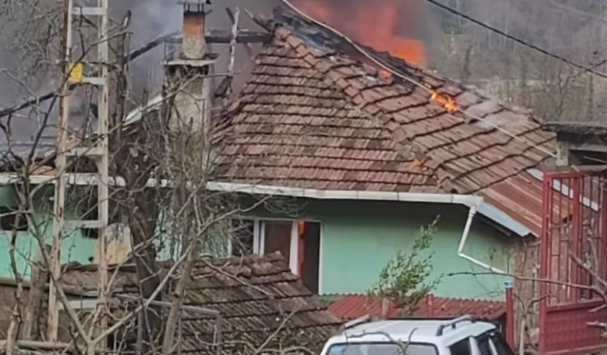 Bartın'da ev yangını