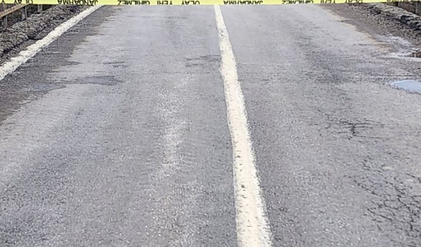 Çorum'da köprüde göçük meydana geldi