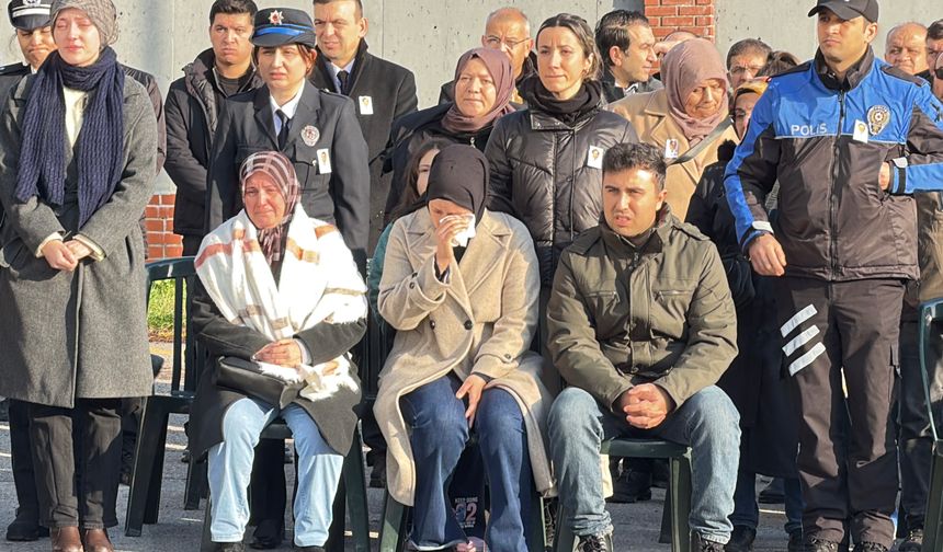 Emekliliğine 4 gün kala kazada ölen polis için tören