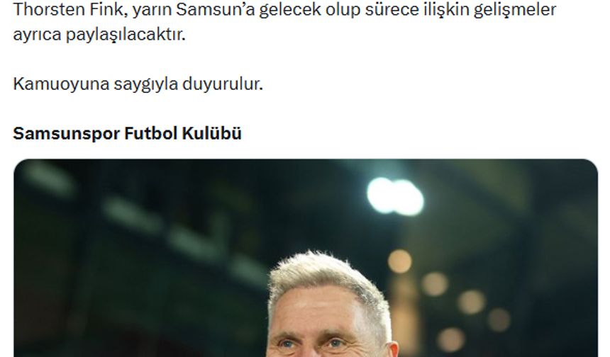 Samsunspor Thorsten Fink ile anlaştı