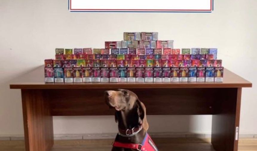 Yol kontrolünde kaçak elektronik sigaralar ele geçirildi