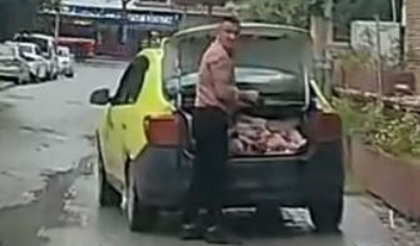 Taksinin bagajında et sevkiyatı yapan işletmeye ceza