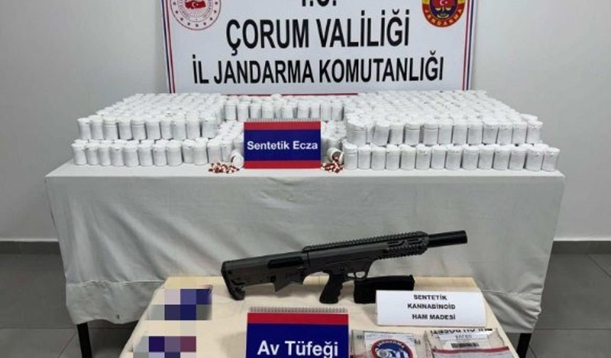 Çorum'da uyuşturucu operasyonu: 40 bin hap ele geçirildi