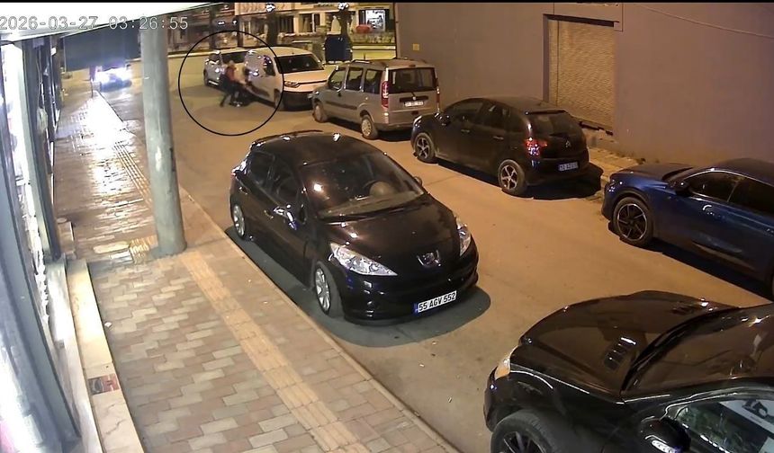Kendisini darbeden kişiyi tabancayla vurup ağır yaraladı; olay kamerada