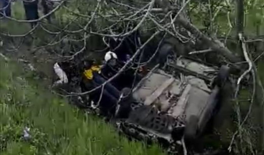 Otomobil şarampole devrildi: 1 yaralı