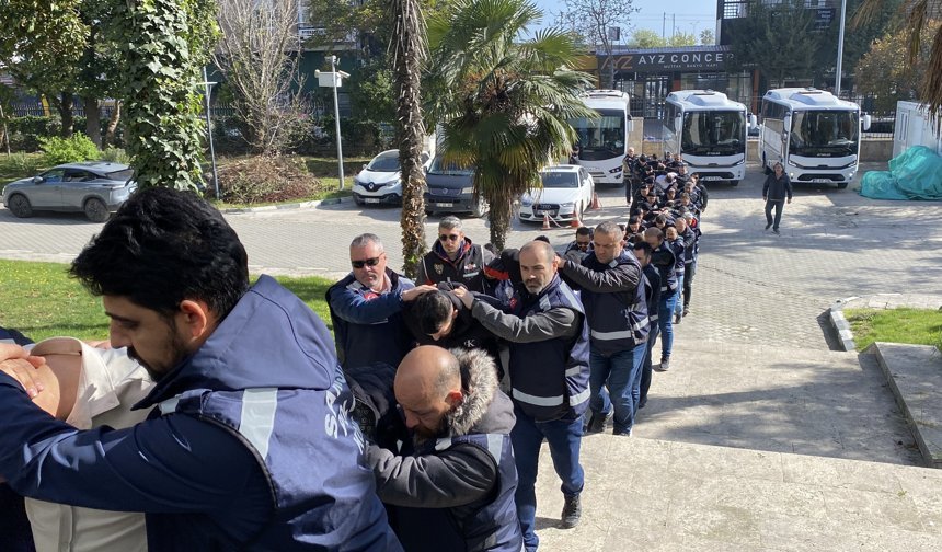 Samsun merkezli 3 ilde suç örgütü operasyonu; 25 gözaltı