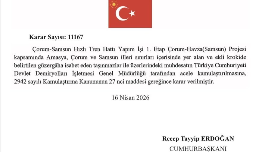 Samsun Valisi Tavlı: Çorum-Samsun Hızlı Tren Hattı üretim ve lojistiği güçlendirecek
