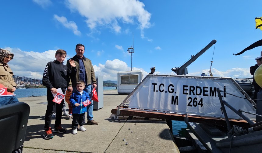 TCG Erdemli Mayın Avlama gemisi, 23 Nisan'da ziyarete açıldı