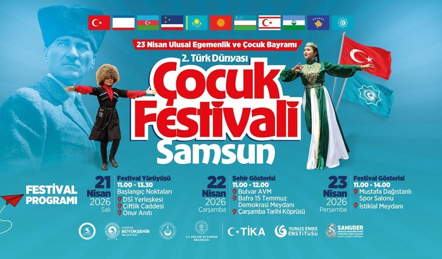 Türk dünyası çocukları ikinci kez Samsun'da buluşuyor