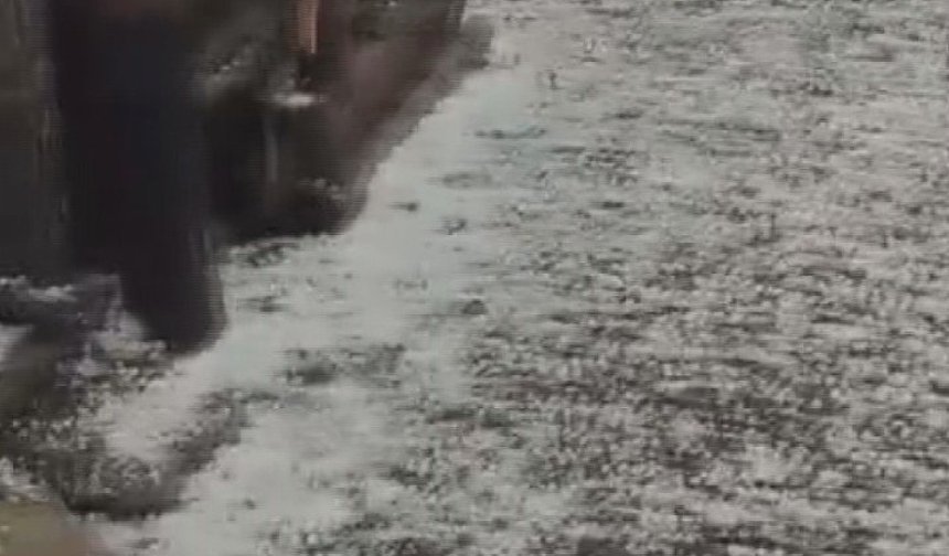 Amasya'da dolu yağışı