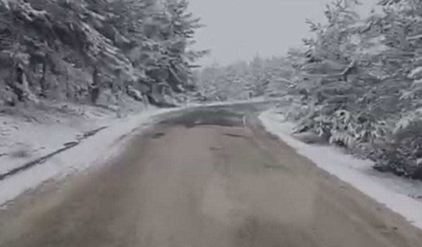 Çorum'da mayıs ayında kar yağdı