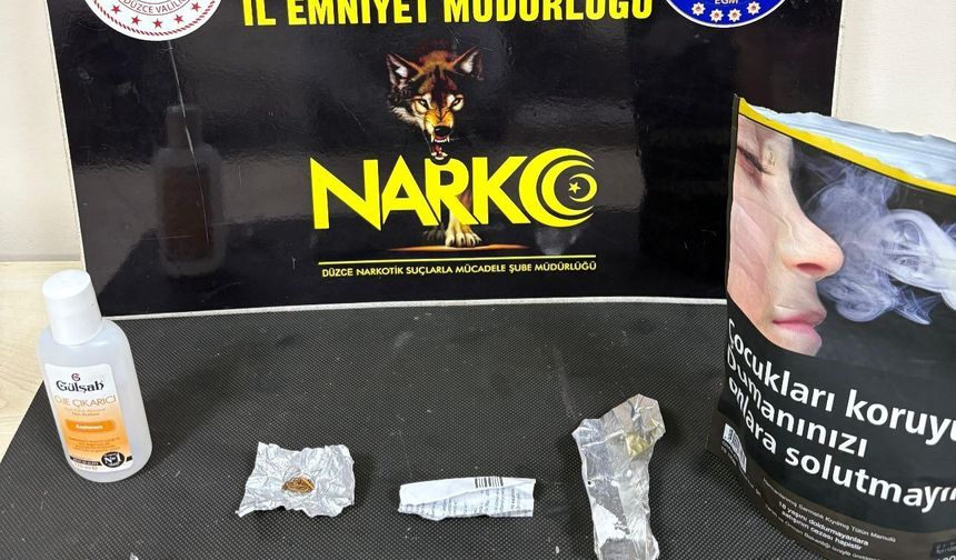 Düzce'de uyuşturucu operasyonunda 2 tutuklama