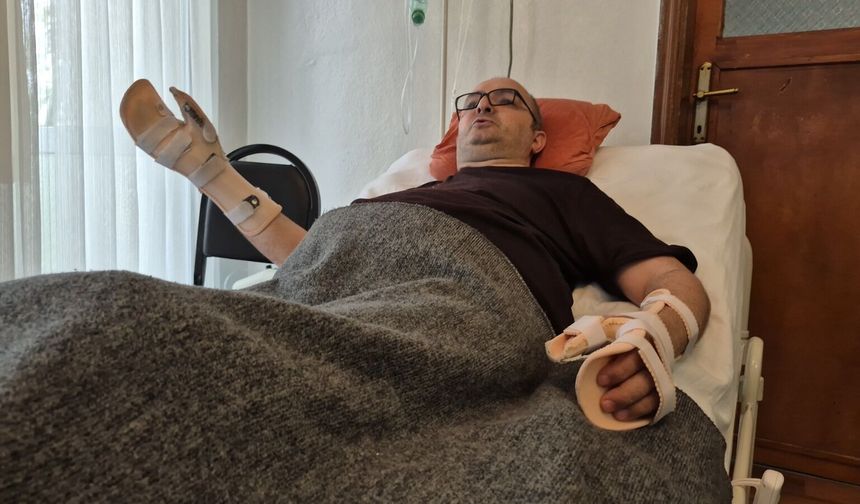 Göçük altında kalıp yatağa mahkum olan maden işçisinden fizik tedavisi için yardım talebi
