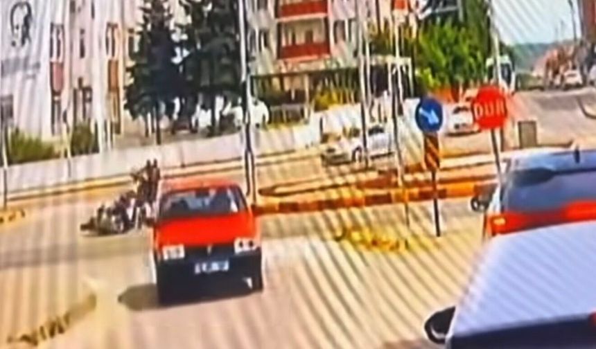 2 yunus polisinin yaralandığı kaza kamerada