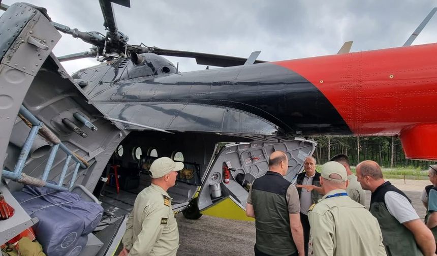 Bolu'ya yangın söndürme helikopteri konuşlandırıldı