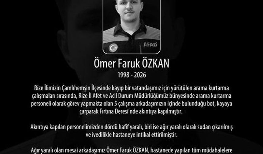 Kayıp gencin cansız bedenini dereden çıkaran AFAD ekibinin botu akıntıya kapıldı; 1 personel öldü, 3 personel kurtarıldı (3)