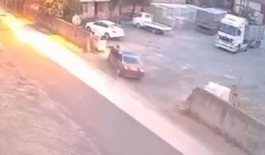 Otomobilin 2 yaya ve 1 köpeğe çarptığı kaza kamerada