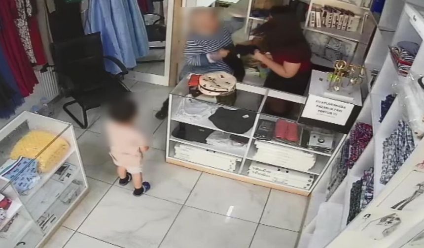 Ücret nedeniyle tartıştığı terzinin kızını darbetti; olay kamerada