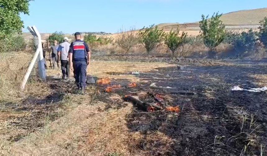 Çorum'da ekili arazide yangın çıktı