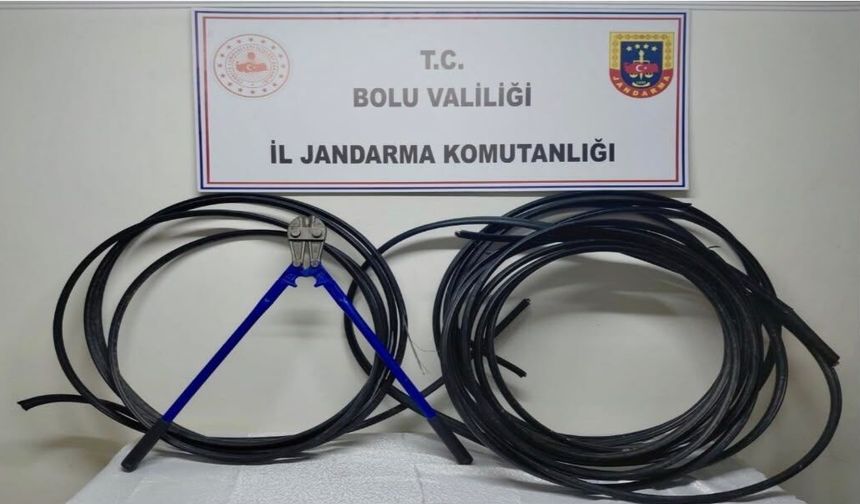 Kablo hırsızı tutuklandı