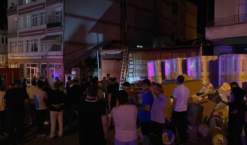 Samsun'da boya deposunda yangın (2)
