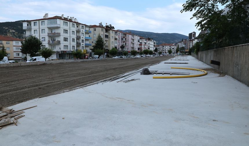 Tokat'ta otopark ve bisiklet yolu çalışmaları sürüyor