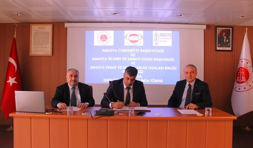 Amasya'da yükümlülerin topluma kazandırılması için iş birliği protokolü imzalandı