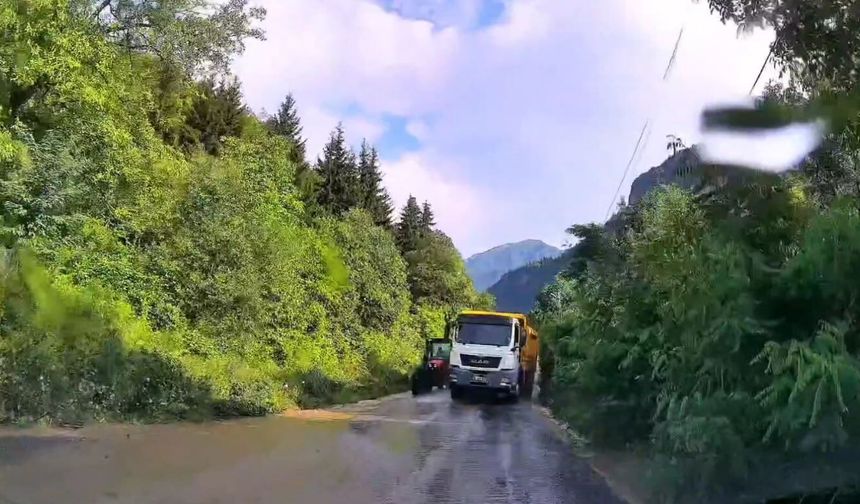 Kamyonun üzerine doğru geldiğini görüp aracının hızını keserek kazanın önüne geçti